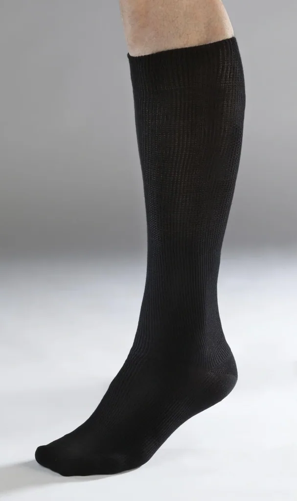 Stützkniestrumpf, schwarz, Größe 42/43