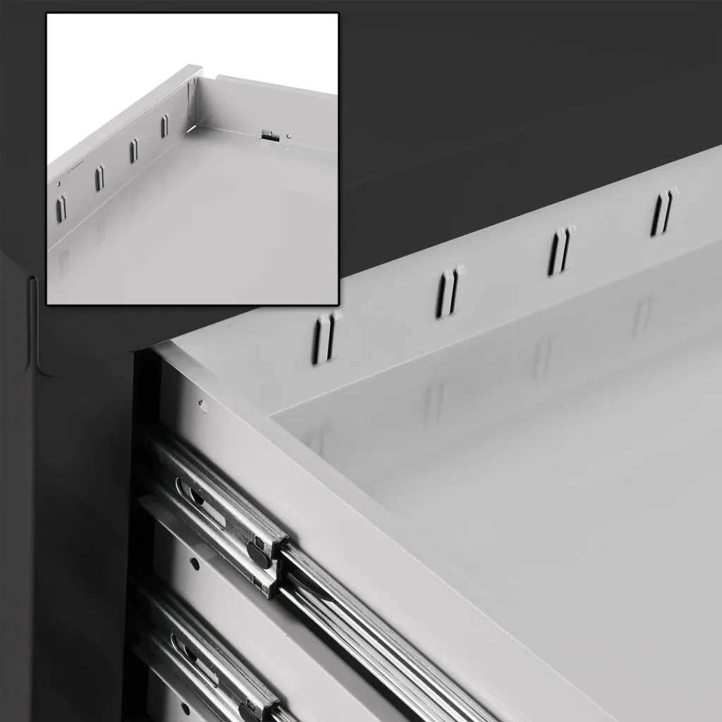 Schubladenschrank / Werkzeugschrank mammut, 7 Schubladen, RAL 7016 / 7035