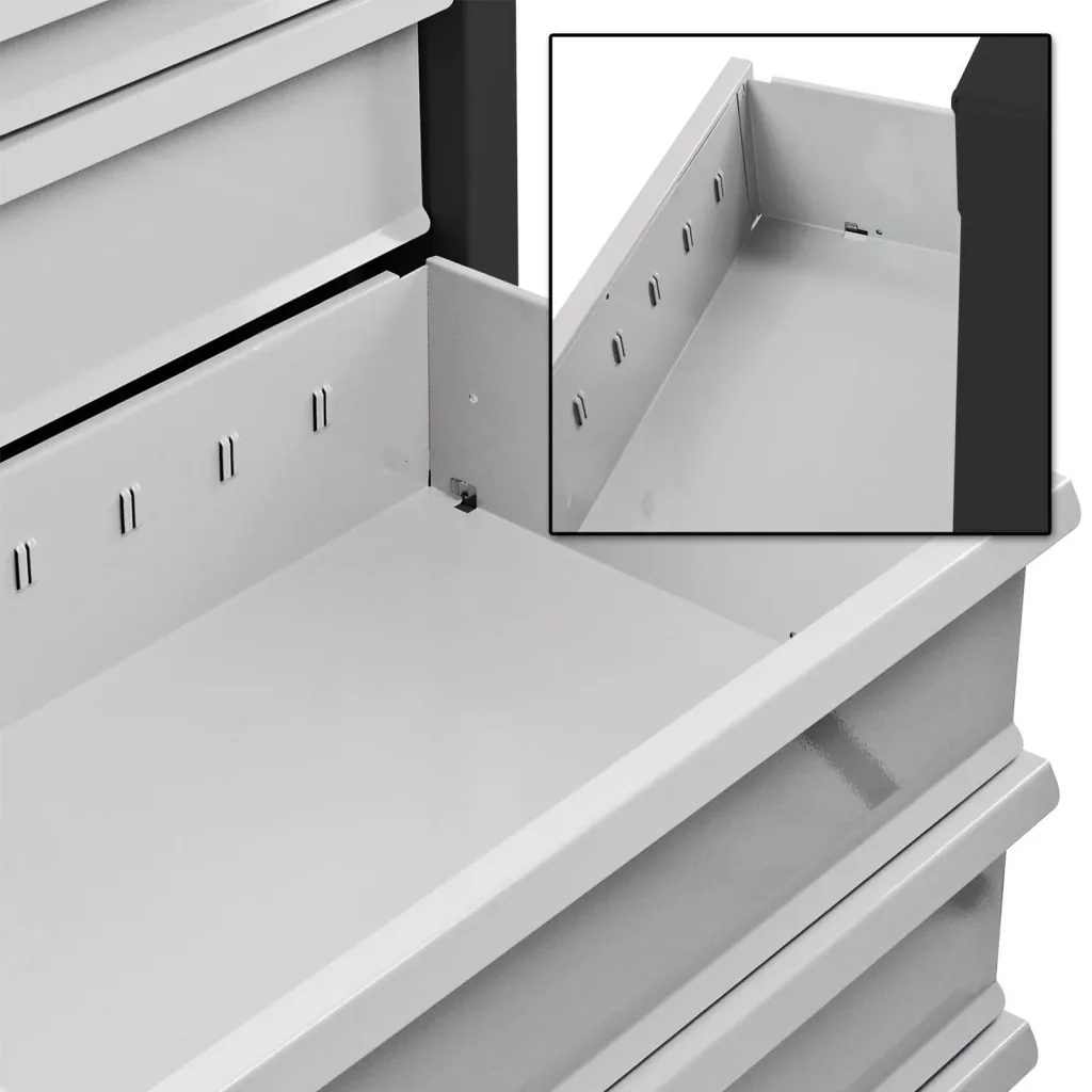 Schubladenschrank / Werkzeugschrank mammut, 7 Schubladen, RAL 7016 / 7035