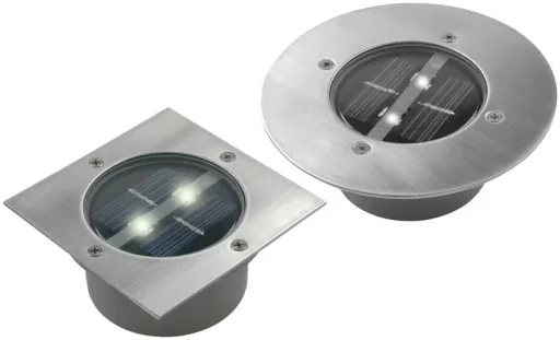 Solar LED Bodeneinbaustrahler "Lugo" - Rund