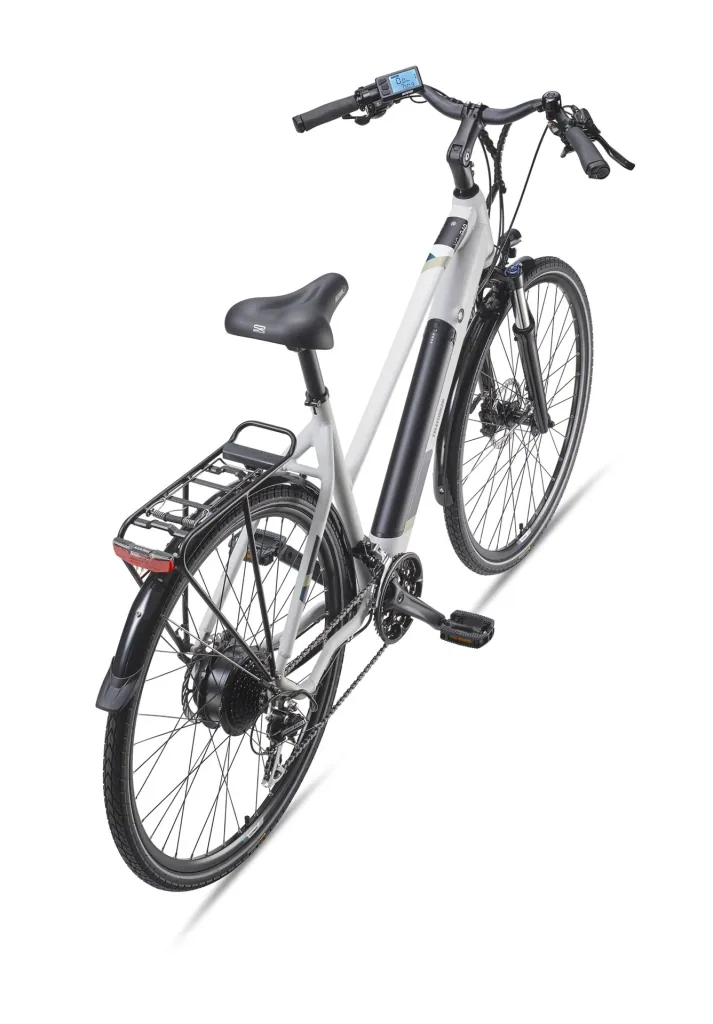 Damen Alu Trekking E-Bike, 28 Zoll, Rahmenhöhe 50 cm, 24-Gang Kettenschaltung, kreide, XC940 Expedition