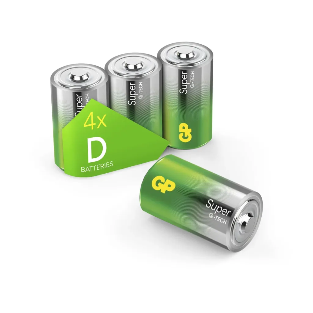 SUPER Mono D Alkaline Batterien - 4 Stück