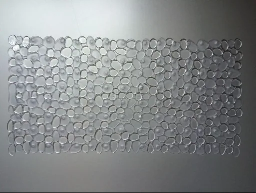 Badewannen-Einlage, Anti-Rutsch-Matte, Stein-Optik, Transparent
