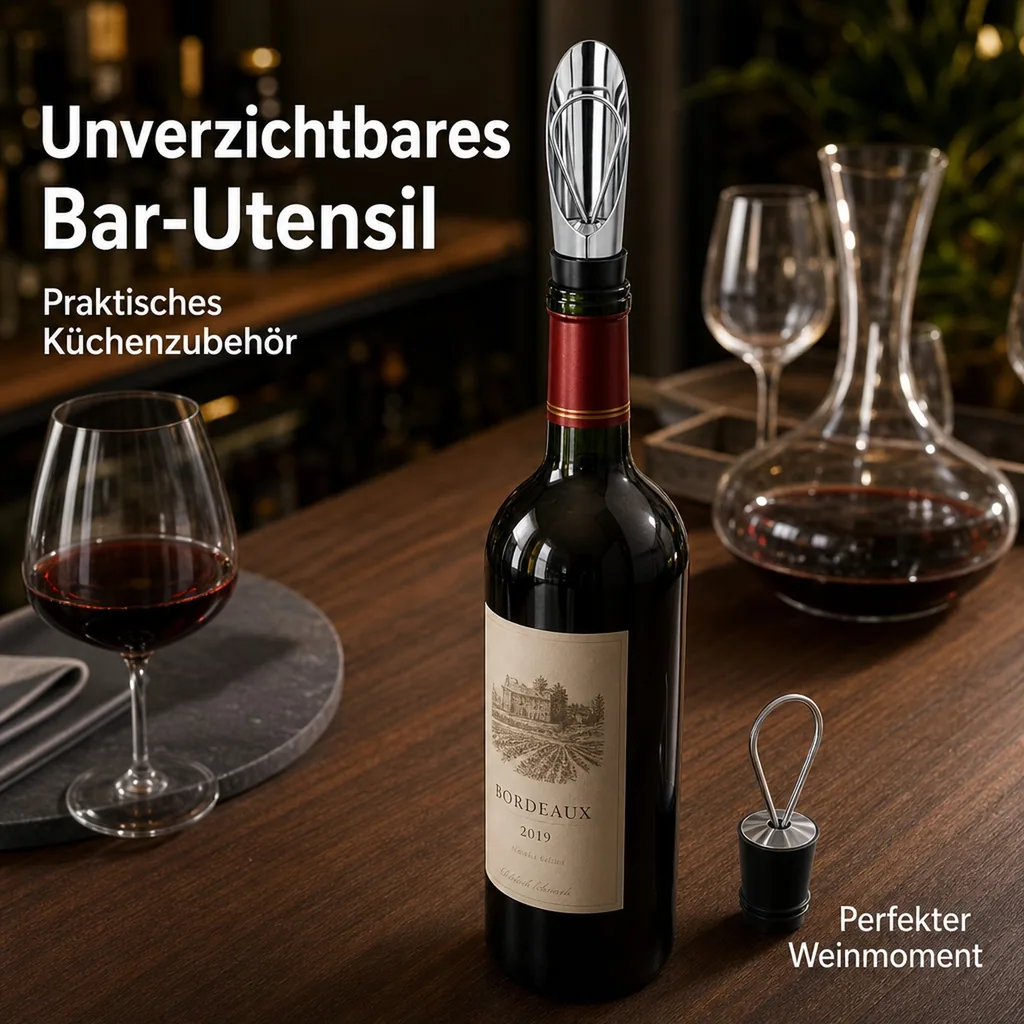 Flaschenverschluss, Flaschenstopfen, Weinstopper - Save & Stop 2-in-1