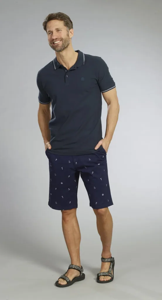Poloshirt geknöpft, Farbe marine, Gr.M