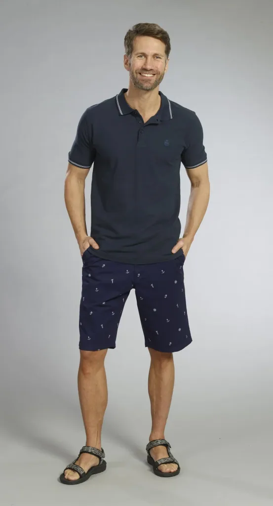 Poloshirt geknöpft, Farbe marine, Gr.M