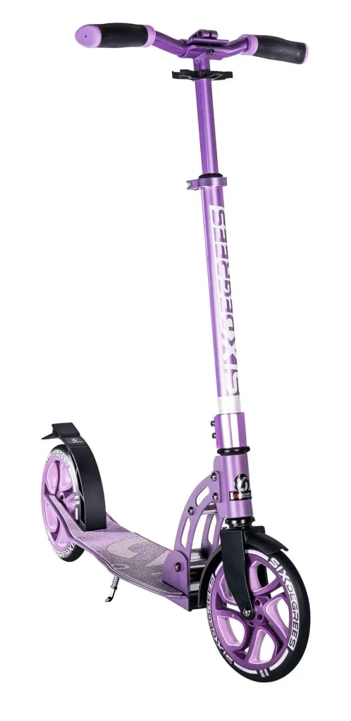 Aluminium Scooter mit Klappmechanismus und Ständer, 205 mm, ABEC 7, höhenverstellbar, lila