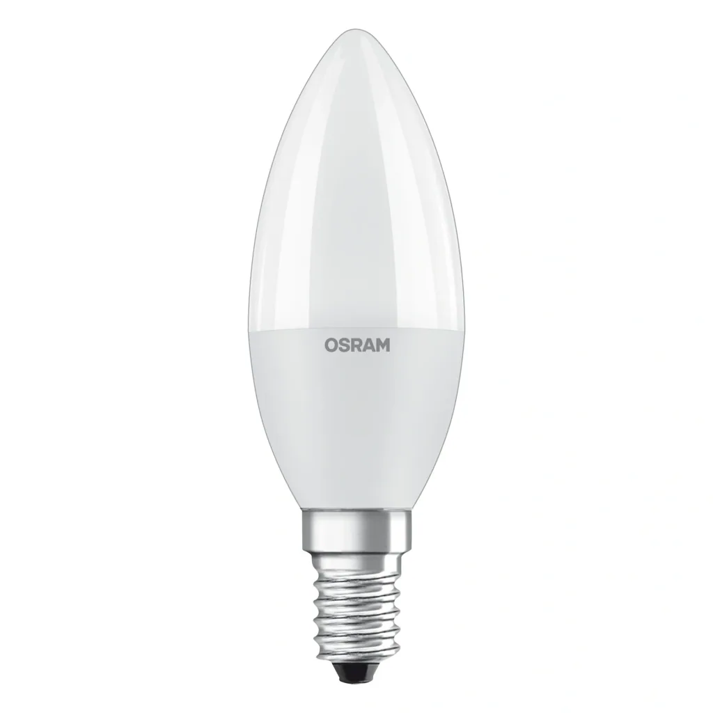 LED STAR Kerze mit 7,5 Watt, E14, warmweiß, matt