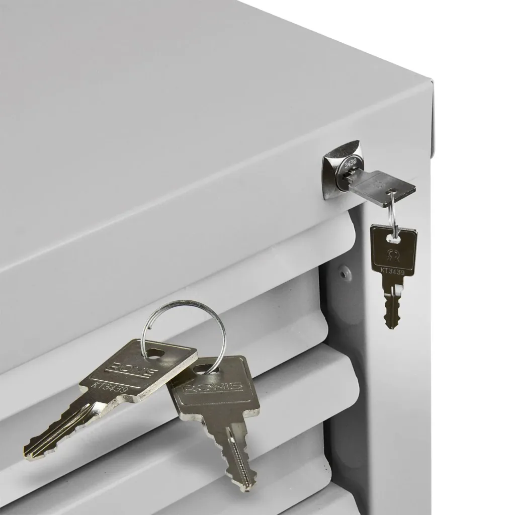 Schubladenschrank / Werkzeugschrank mammut, 5 Schubladen, RAL7035
