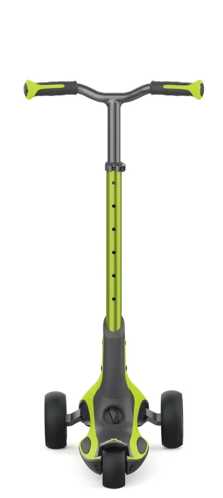 ULTIMUM   Tretroller Kinder Erwachsene, 125/90 mm extra breit, ABEC 7, 3-rädrig, höhenverstellbar, lime grün