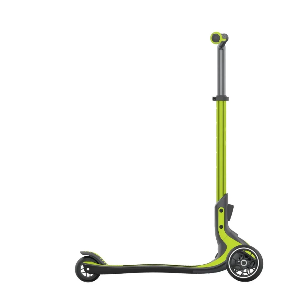 ULTIMUM   Tretroller Kinder Erwachsene, 125/90 mm extra breit, ABEC 7, 3-rädrig, höhenverstellbar, lime grün