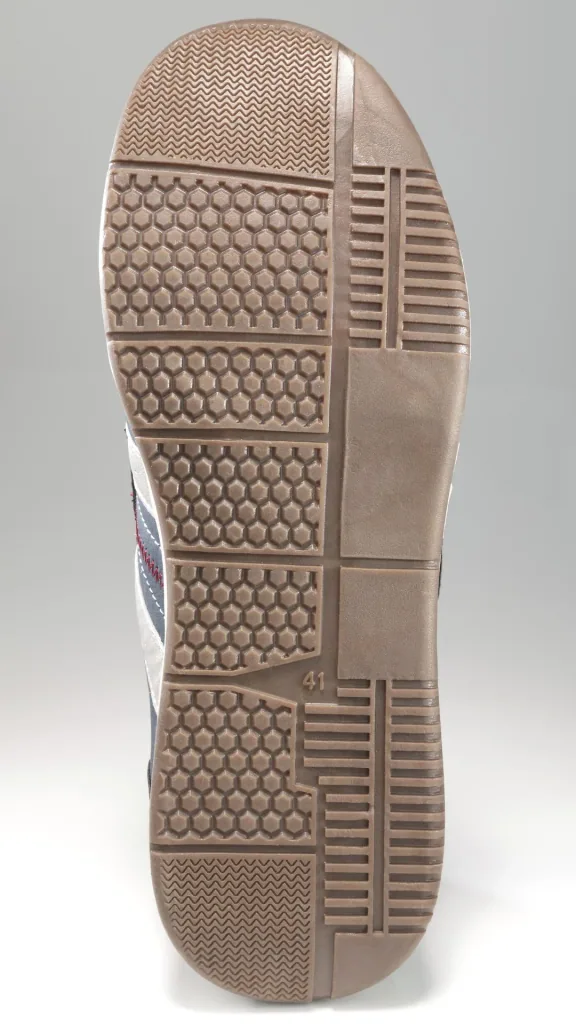 Slipper mit Klettverschluß, Farbe marine, Gr.43