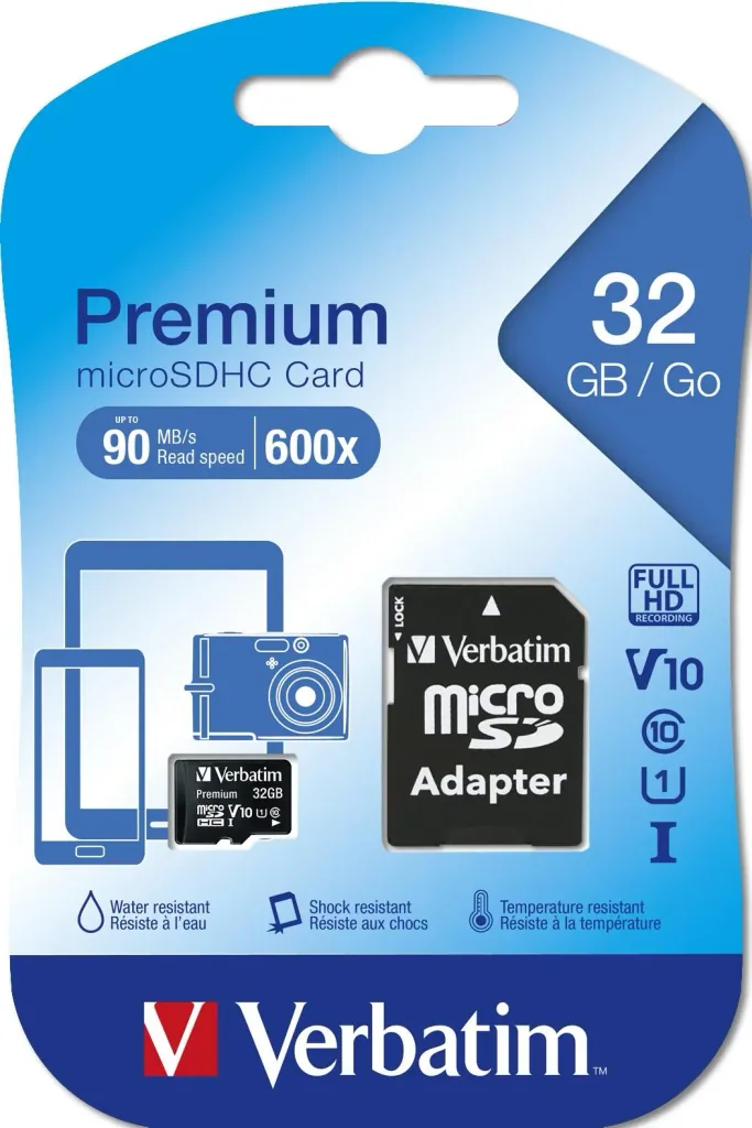 32 GB microSDHC Speicherkarte mit SD Karten-Adapter, Class10