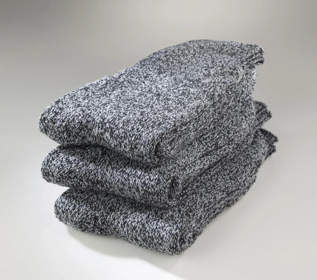 Outdoor Socken im 3er Pack, schwarz meliert, Größe 39/42
