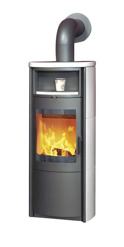Kaminofen Nika ECOplus (5 kW) creme-weiss, Dauerbrand, 3in1-Komfortregelung, Externe Zuluft