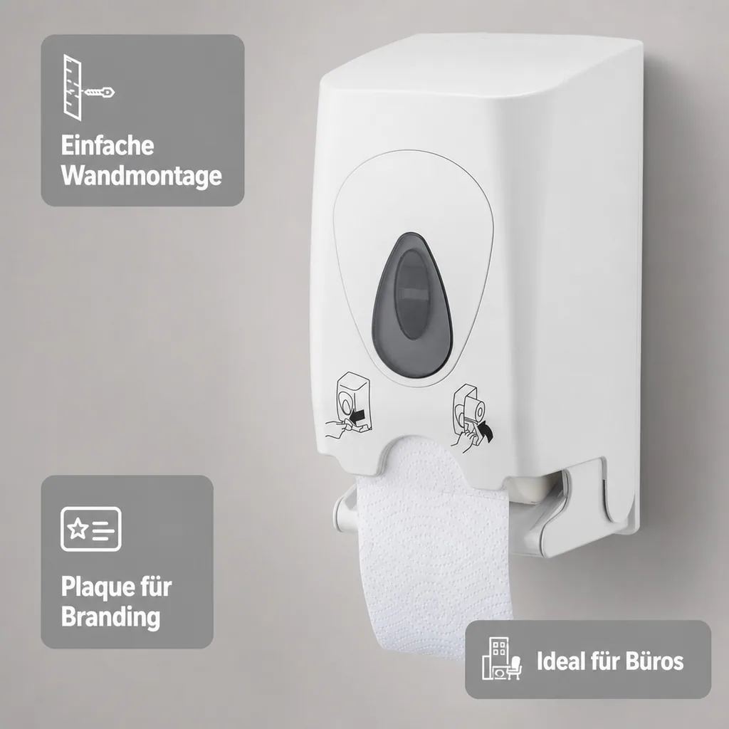 Toilettenpapierhalter, Klopapierhalter, Toilettenpapierspender - PQDuo, für 2 Rollen, Kunststoff