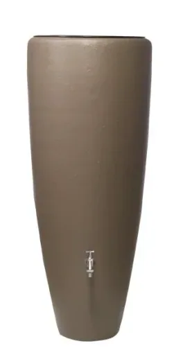 2 in 1 Regentonne, Wasserbehälter, Zinkgrau, 300 Liter