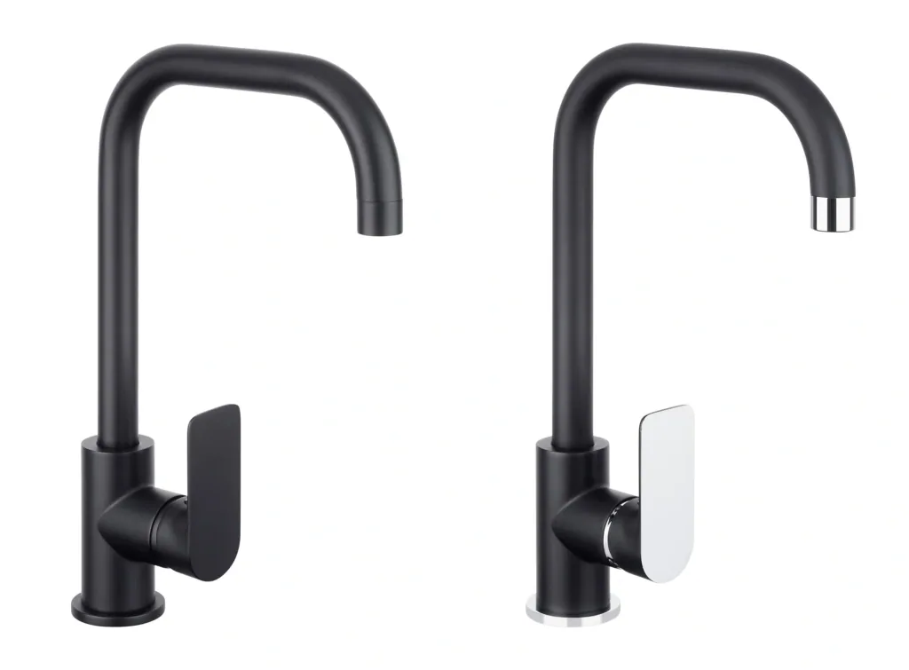 NOIR ROUND Spültisch-Einheblmischer, schwarz