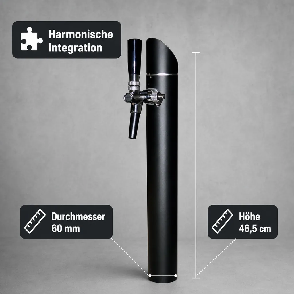 Schanksäule, Bierzapfsäule - Modell Black Tower, 1-leitig