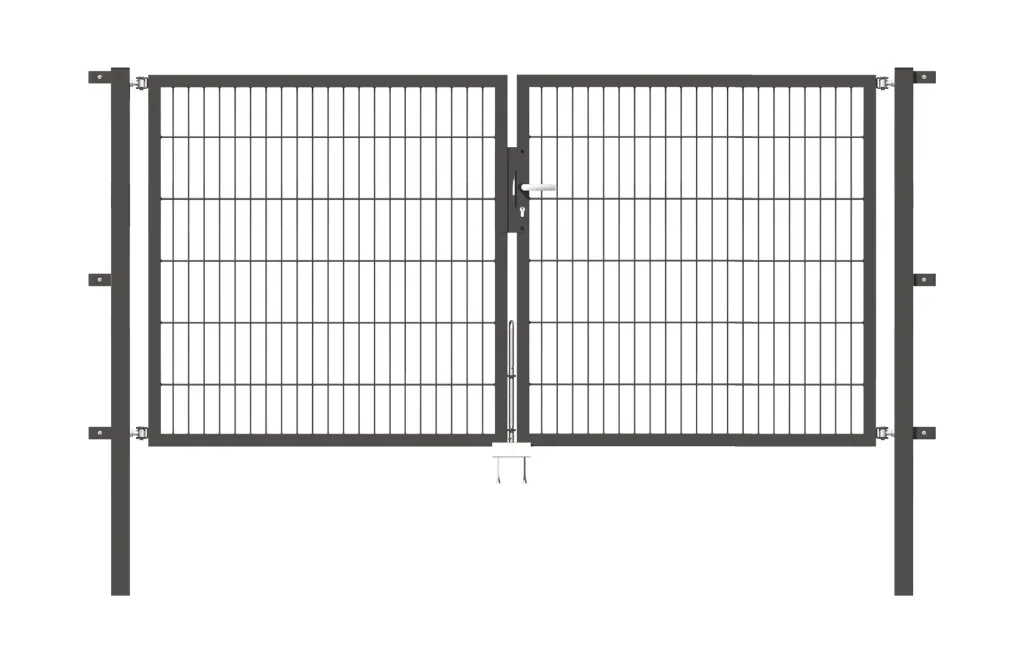 Doppeltor Flexo mit Zubehör, anthrazit, Breite 250 cm, Höhe 120 cm, PF: 60x60 cm