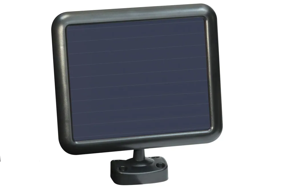 Solar Wandleuchte in schwarz mit separatem Solarpanel