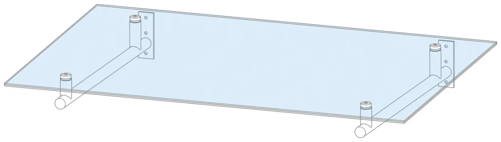 Edelstahlvordach HD 140, 1400 x 800 x 195 mm