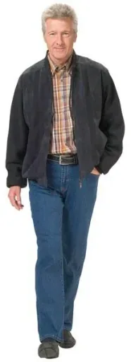 5 Pocket Stretch Jeans, Farbe blau, Gr. 48