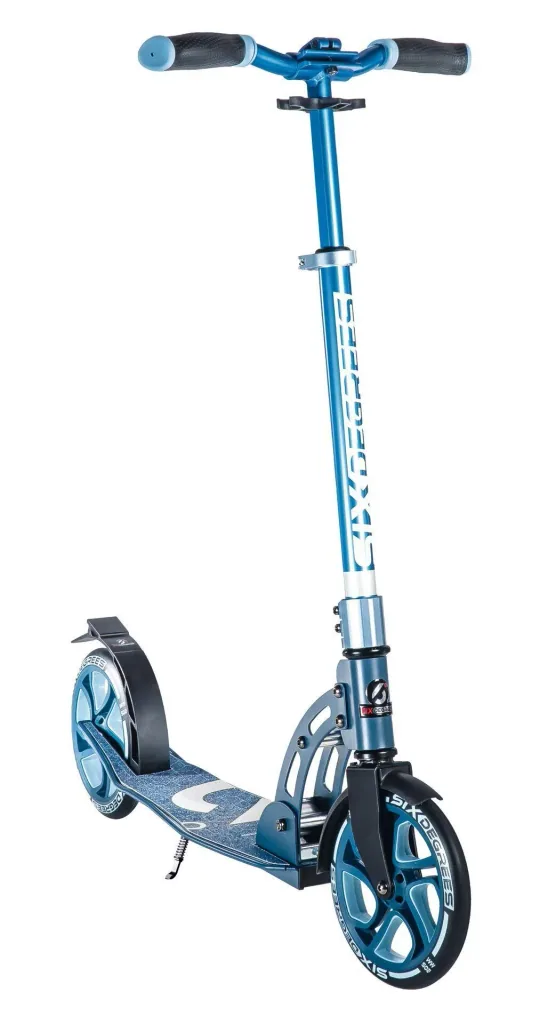 Aluminium Scooter mit Klappmechanismus und Ständer, 205 mm, ABEC 7, höhenverstellbar, blau