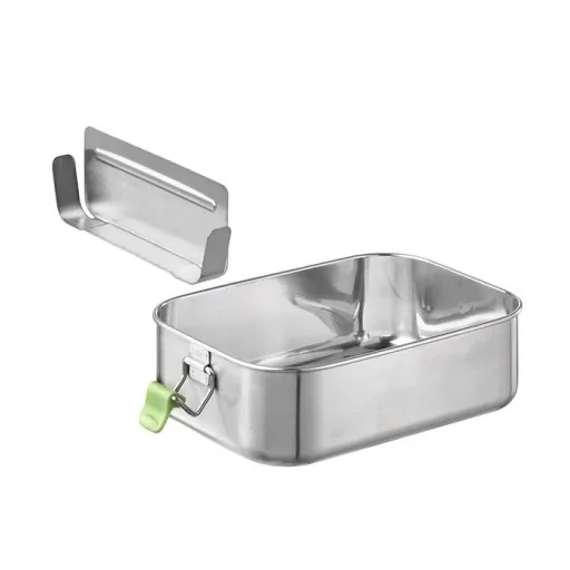Hochwertige langlebige Edelstahl Lunchbox/Brotdose 1,1L inklusive Trennwand / auslaufsichere Frischhaltedose / Bento Box