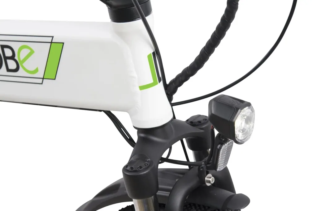 Alu E-Bike Faltrad 20 Zoll, Rahmenhöhe 37 cm, 7-Gang Kettenschaltung, weiß „City III“