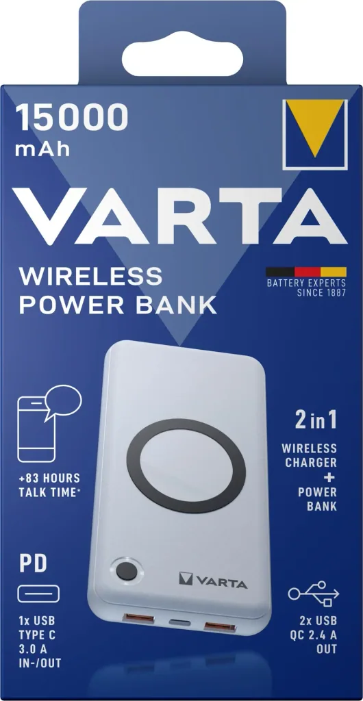 Wireless Powerbank 15000, Pass-Trough-Ladefunktion und USB-C PD Ausgang