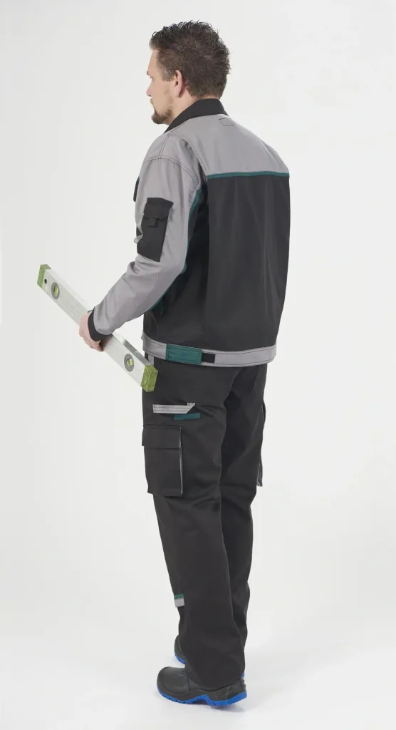 Blousonjacke, Farbe schwarz/grau/grün, Gr. 60