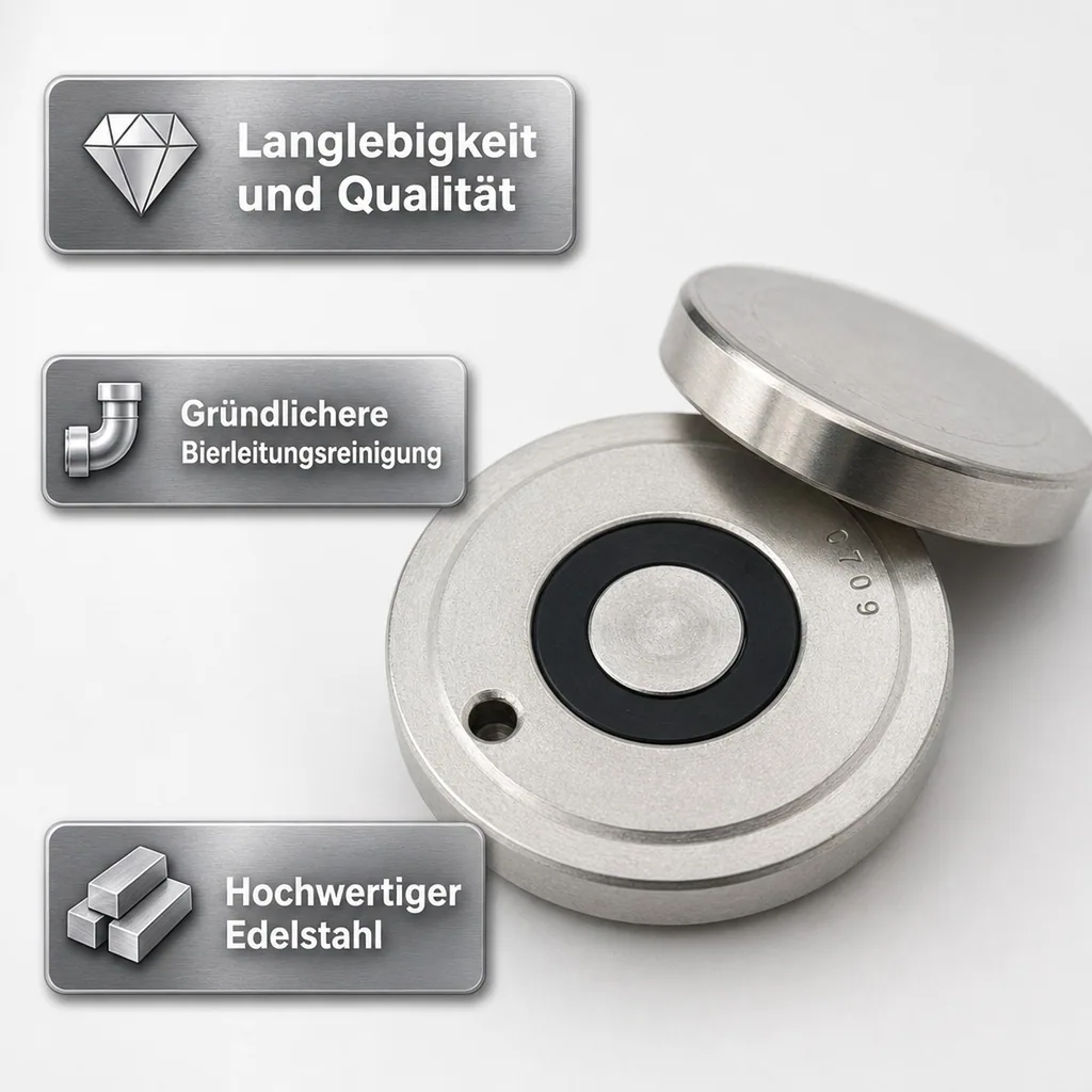 Bier-Fitting für Reinigungsbehälter aus Edelstahl, Art: Kombi - Fitting