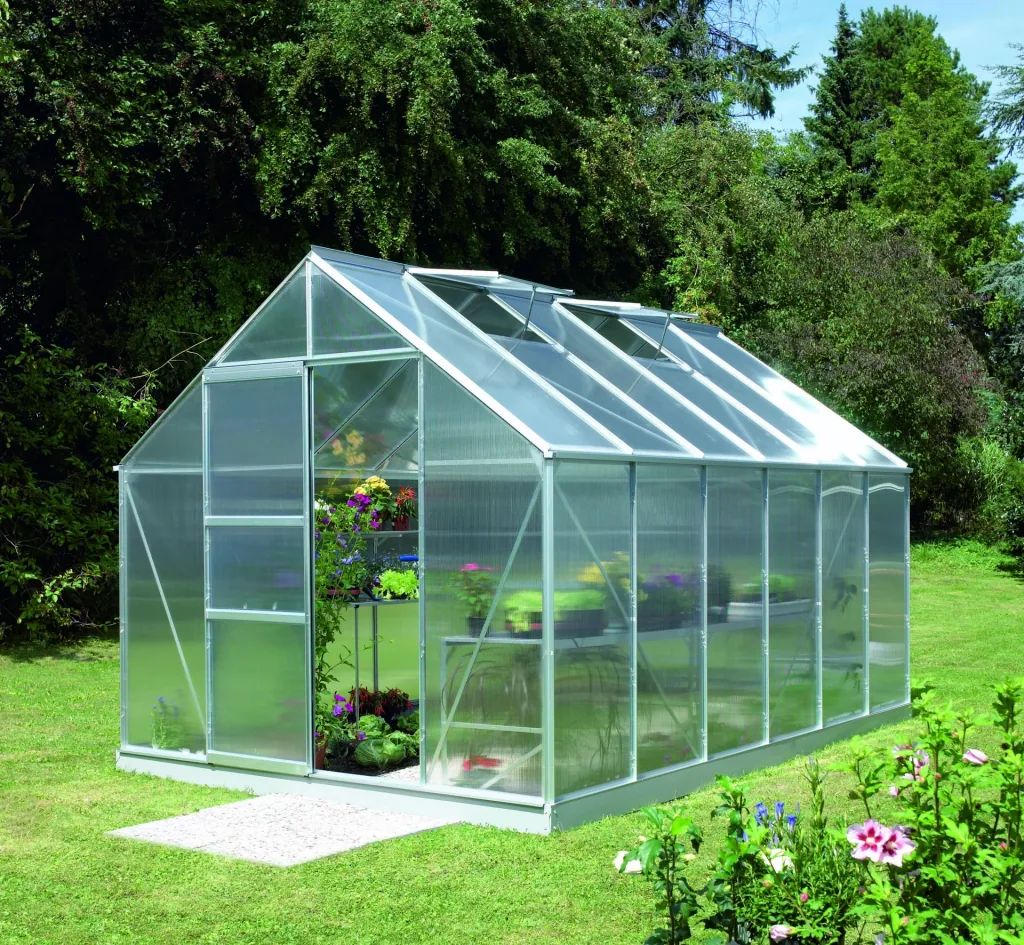 Gewächshaus Merkur 9900 HKP 4 mm, Farbe alu