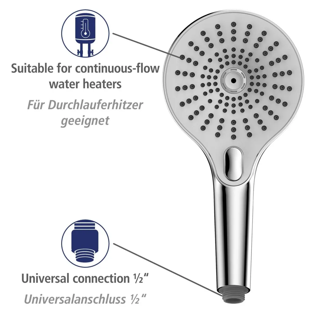 Duschkopf Ultimate Shower Chrom/Weiß, Ø 13 cm