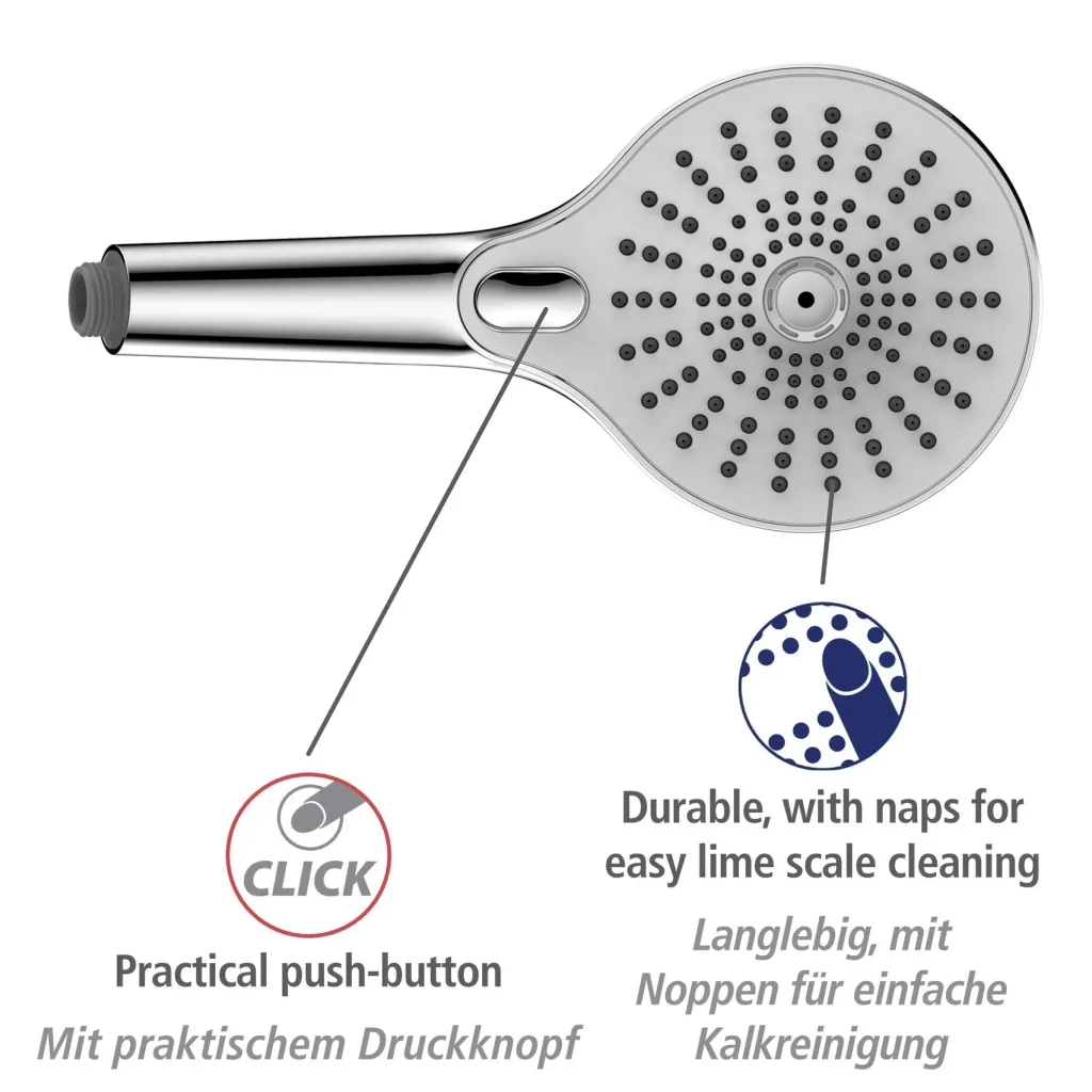Duschkopf Ultimate Shower Chrom/Weiß, Ø 13 cm
