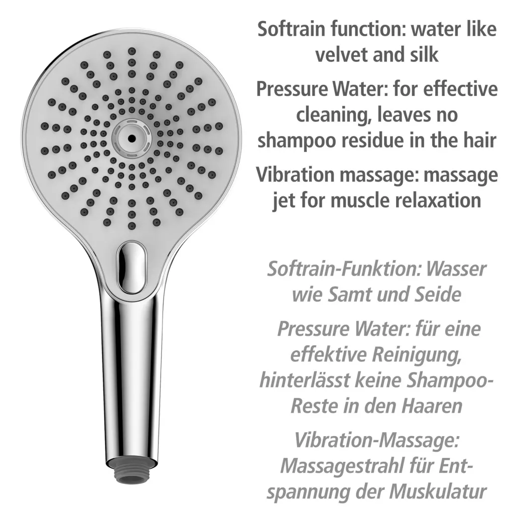 Duschkopf Ultimate Shower Chrom/Weiß, Ø 13 cm
