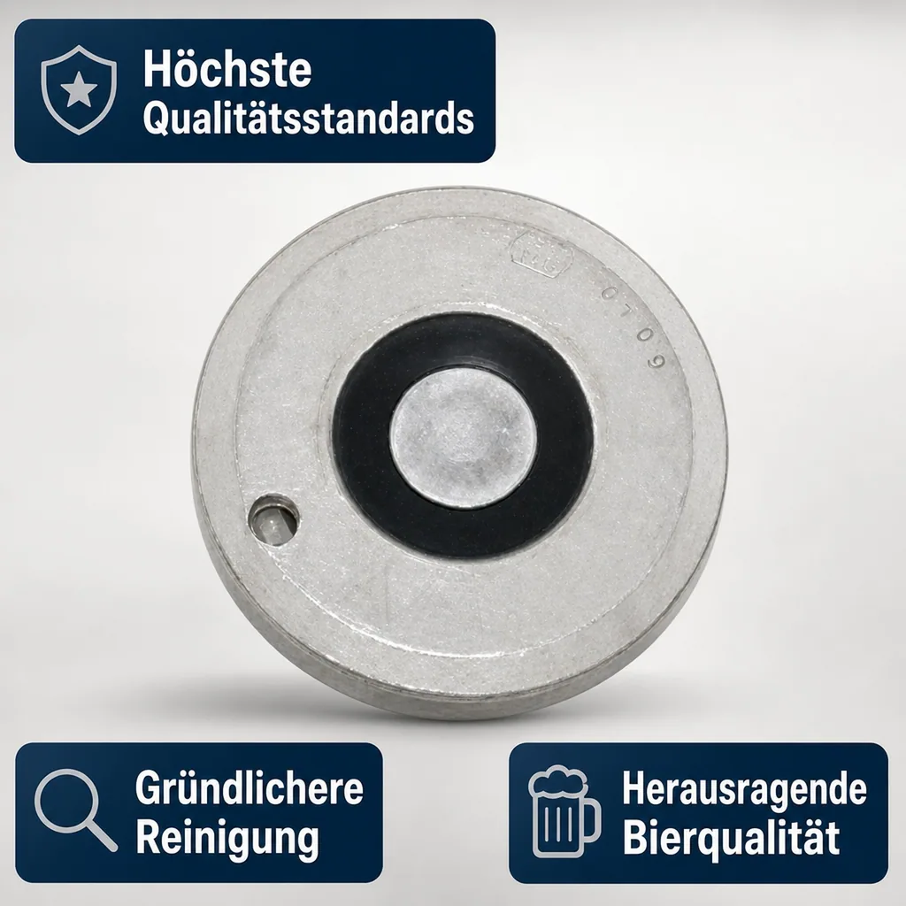 Bier-Fitting für Reinigungsbehälter aus Edelstahl, Art: Korb - Fitting