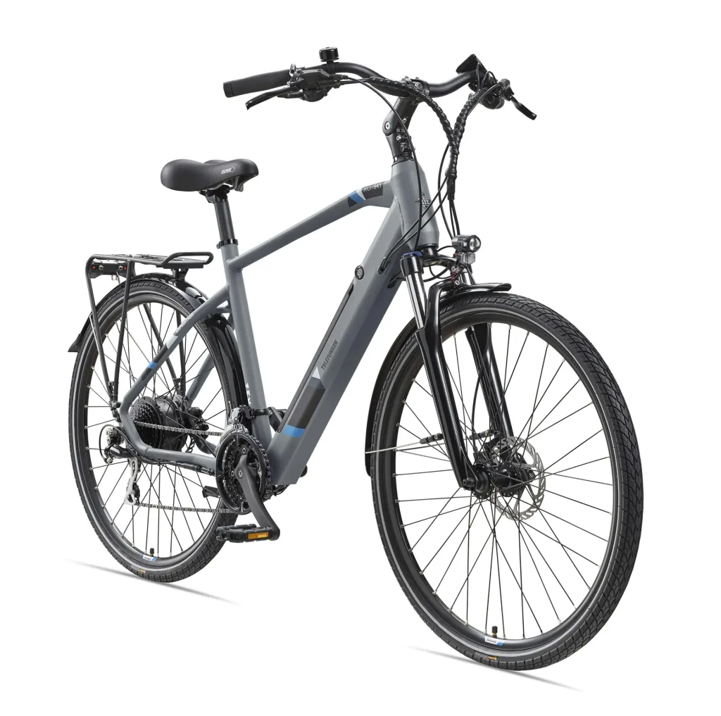 Herren Alu Trekking E-Bike, 28 Zoll, Rahmenhöhe 50 cm, 24-Gang Kettenschaltung, grau, XC941 Expedition