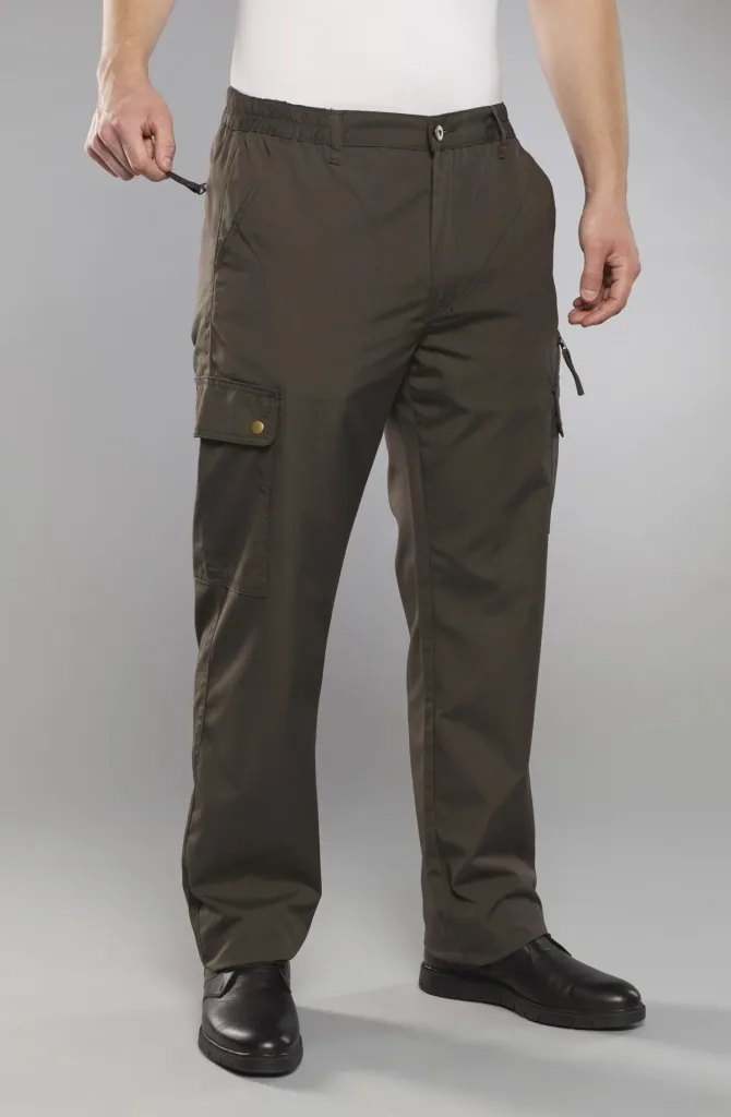 Outdoorhose mit wasserabweisender Beschichtung, oliv, Gr.48