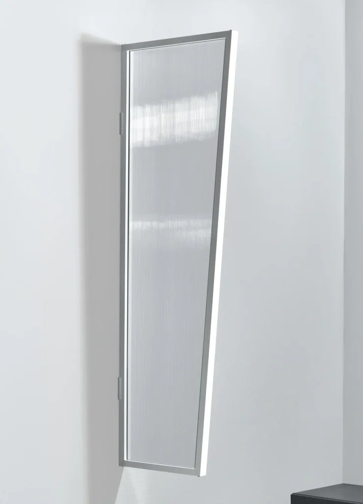Seitenblende für B2 PC Klar, 1750 x 600 x 450 mm, Farbe weiß