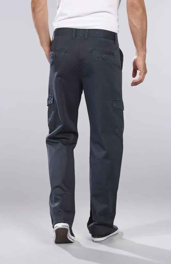 Cargohose aus Baumwolltwill, Farbe blau/grau, Gr.26