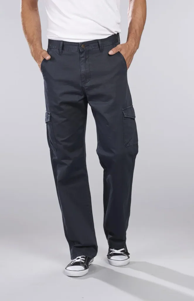 Cargohose aus Baumwolltwill, Farbe blau/grau, Gr.26