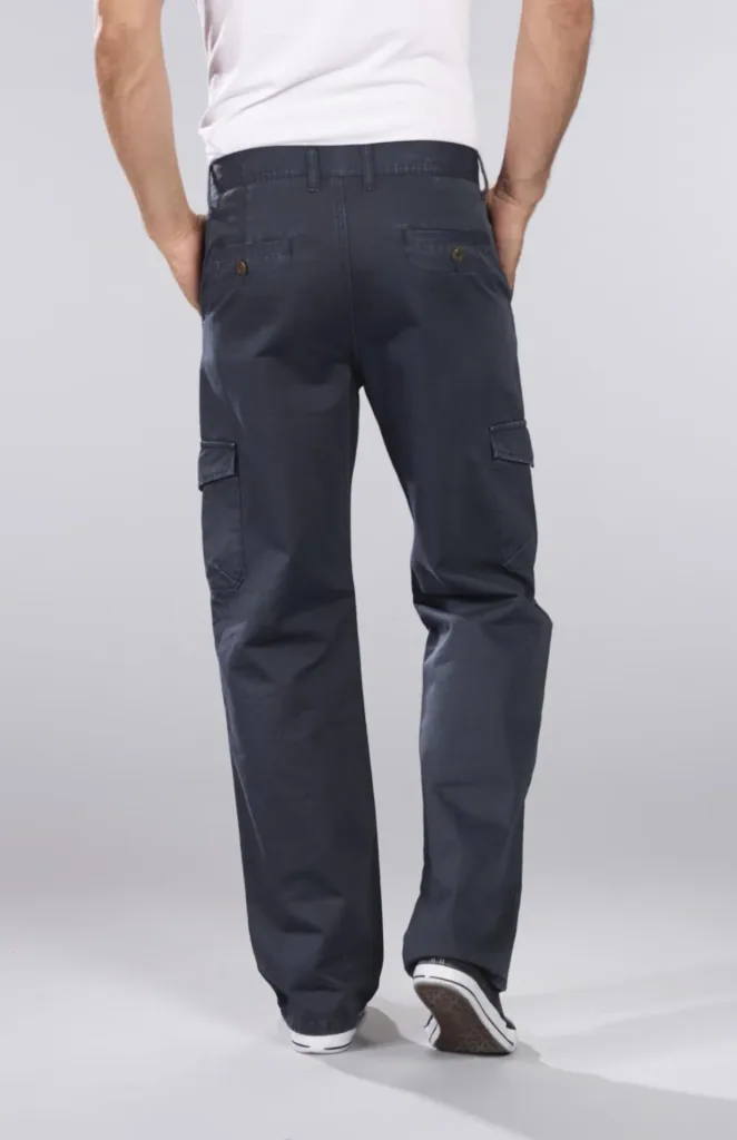 Cargohose aus Baumwolltwill, Farbe blau/grau, Gr.26