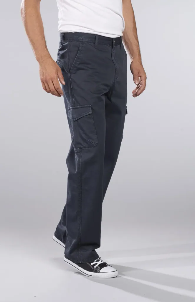 Cargohose aus Baumwolltwill, Farbe blau/grau, Gr.26