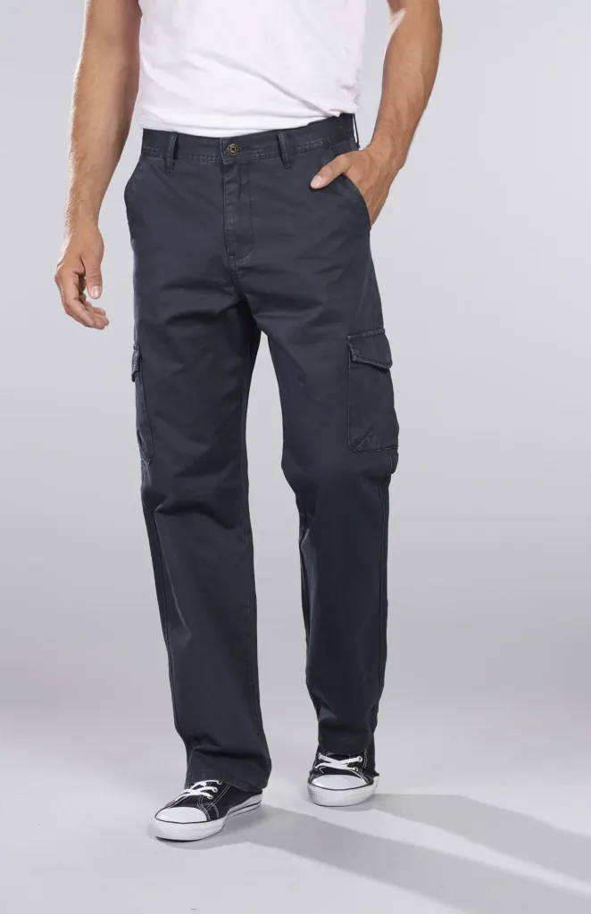Cargohose aus Baumwolltwill, Farbe blau/grau, Gr.26