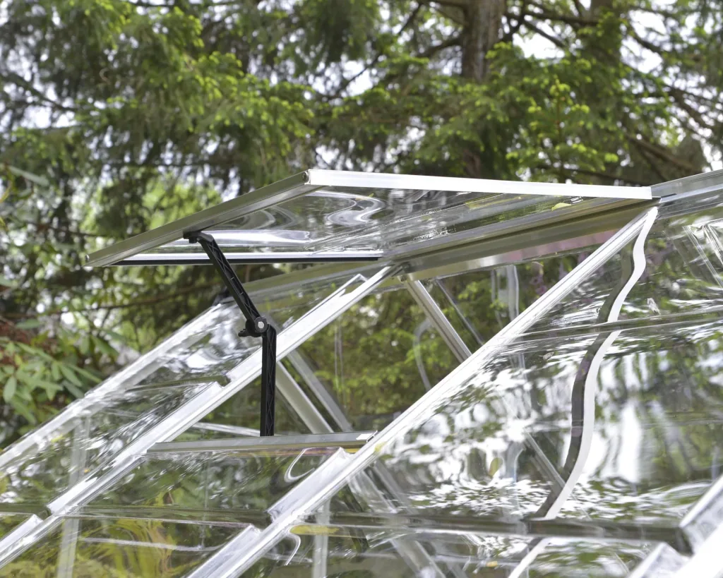 Gewächshaus „Harmony“, Aluminium, Silberfarben, 306 x 185 x 208 cm