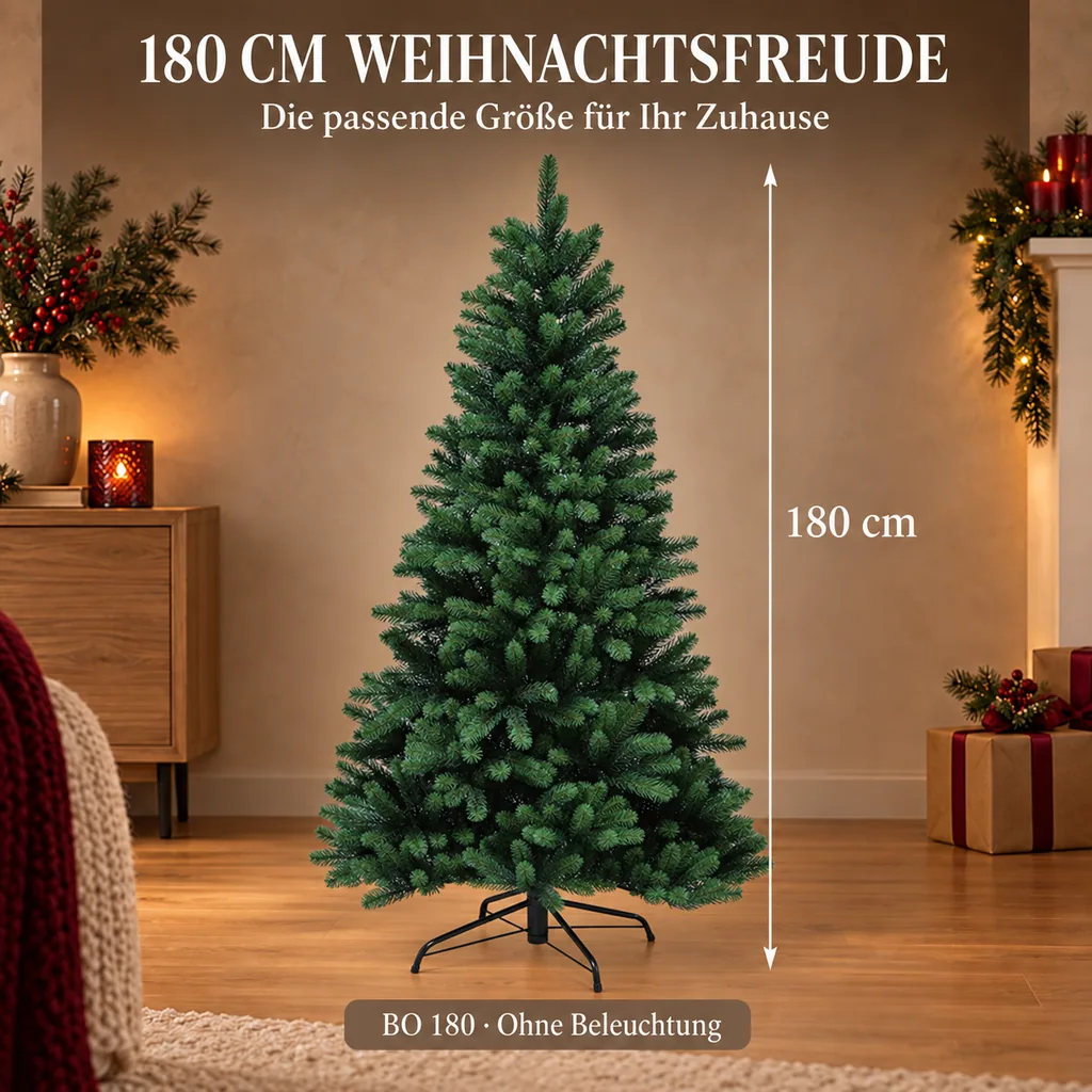 Weihnachtsbaum, 180 cm, Aufbauhöhe 85 - 180 cm, inkl. Standfuß