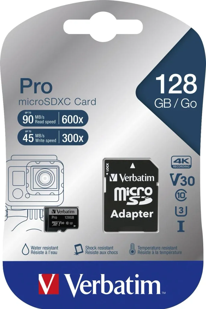 128GB microSDXC Speicherkarte mit SD Karten-Adapter, U3, UHS-I