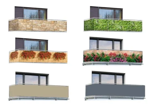 Balkon Sichtschutz "Mauer"